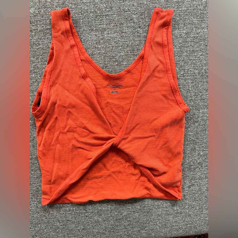 Orange free people crop top/bra